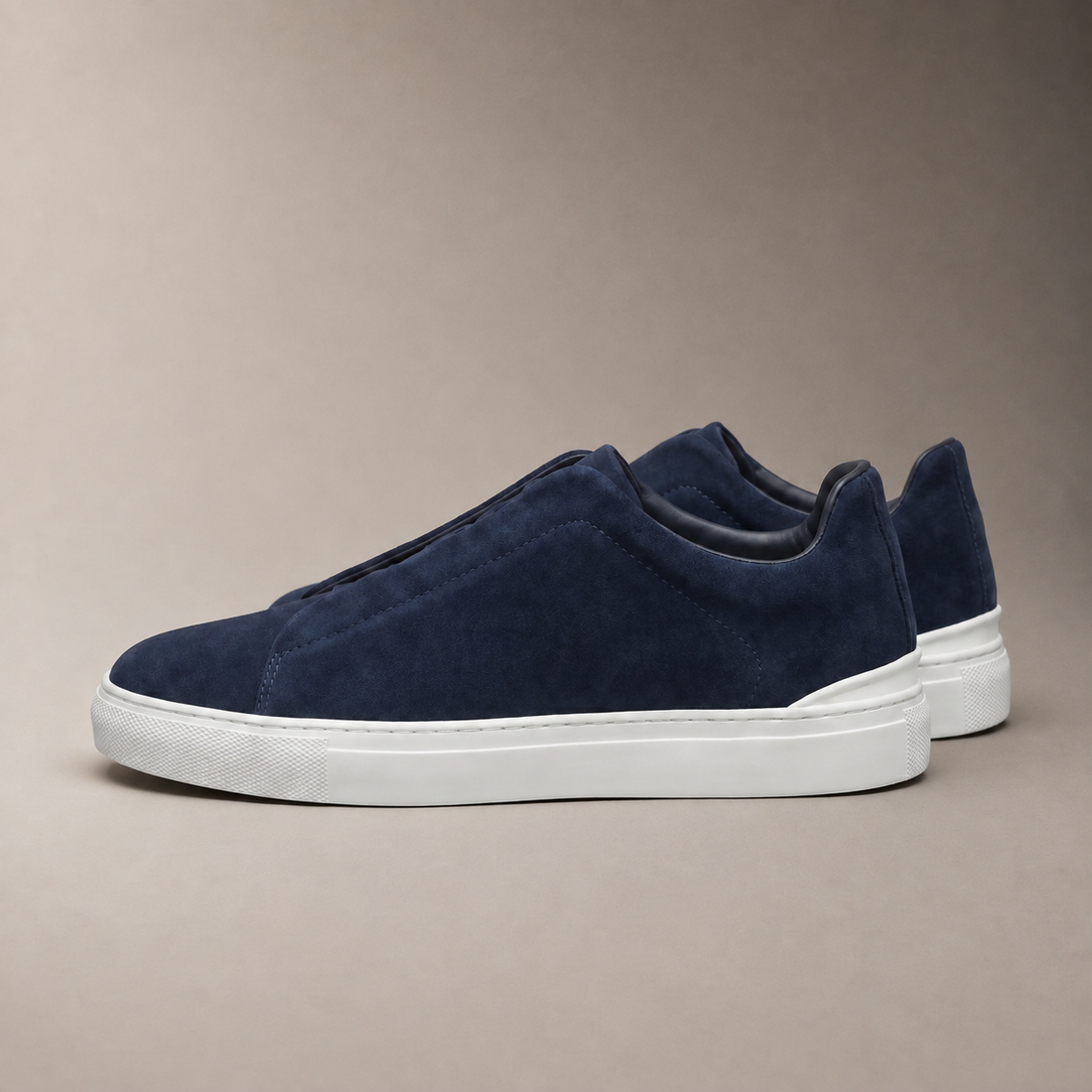 Men's Suede Leather Slip-On Trainers