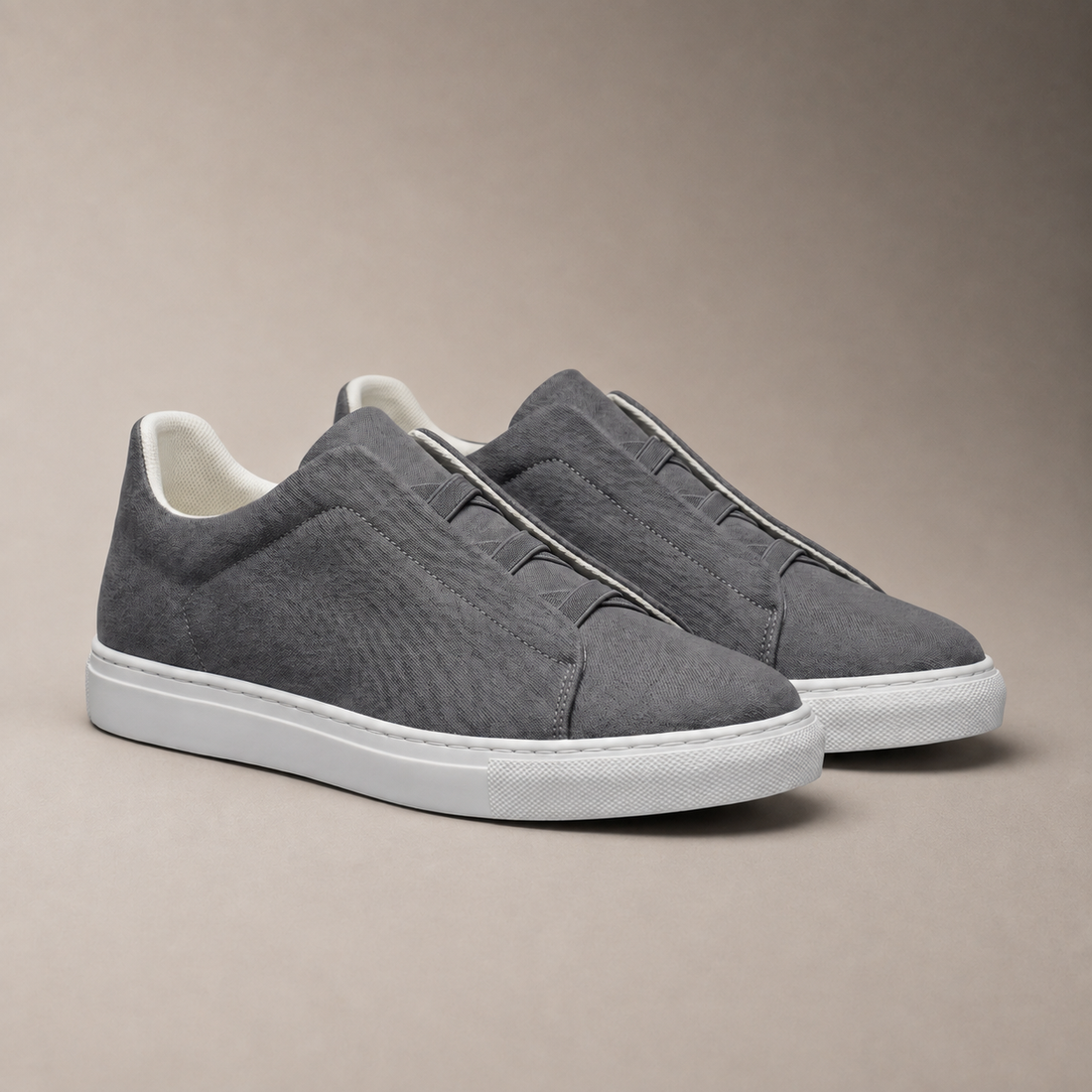 Men's Suede Leather Slip-On Trainers