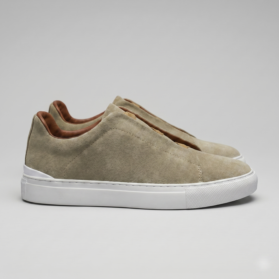 Men's Suede Leather Slip-On Trainers