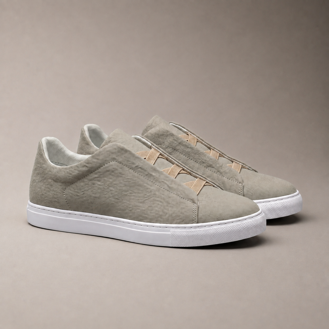 Men's Suede Leather Slip-On Trainers
