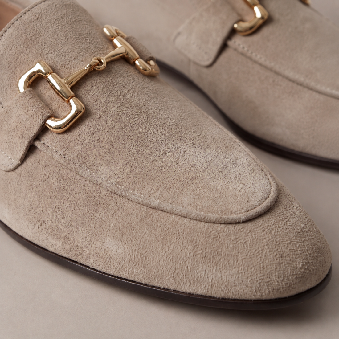 Men's Suede Loafers with Horsebit Detail