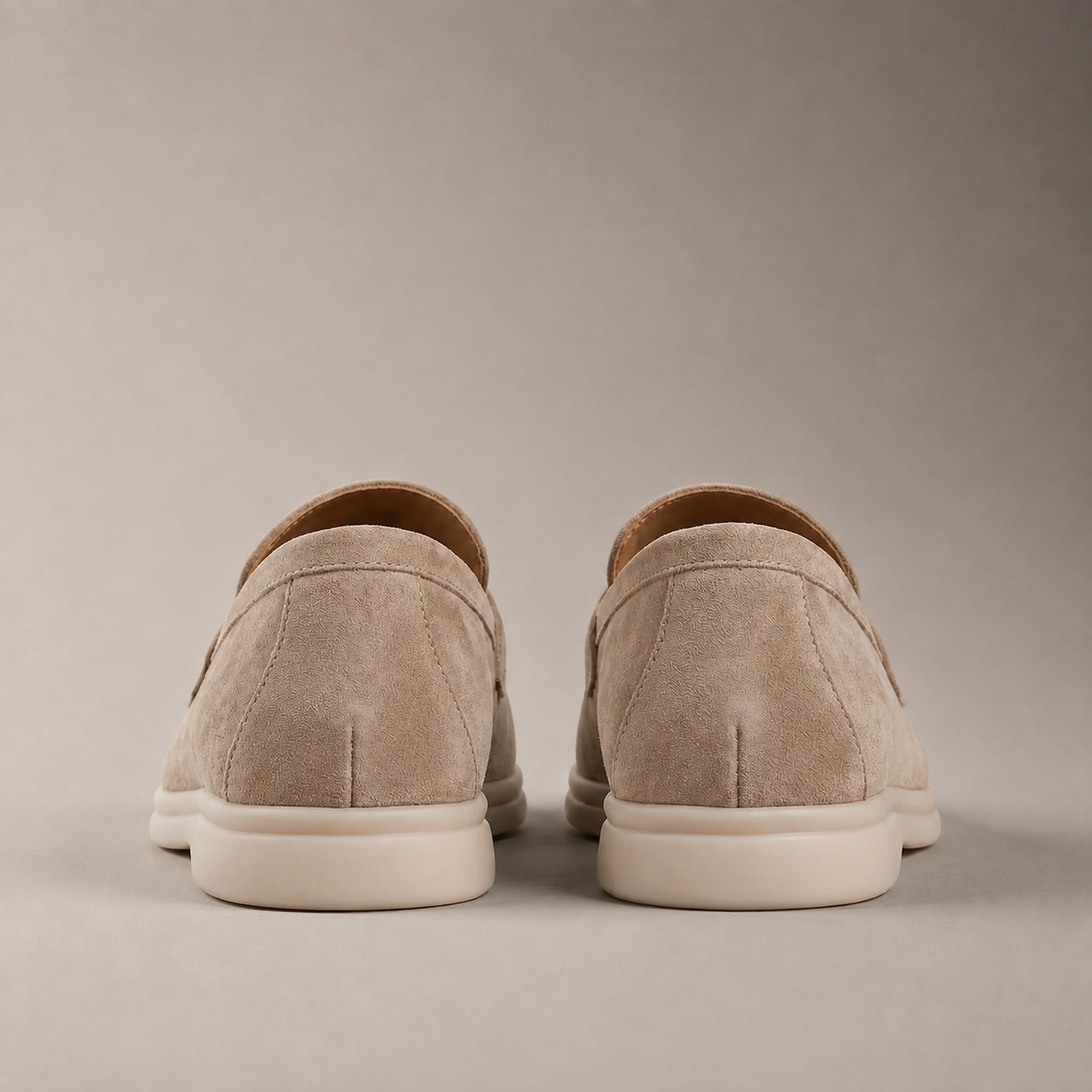 Men's Suede Metal Buckle Loafers