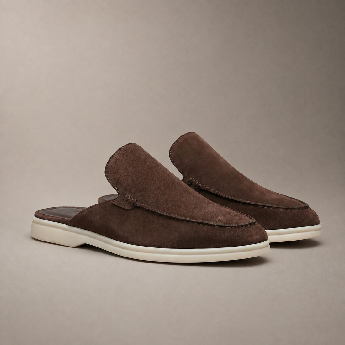 Men's Suede Backless Loafer Mules