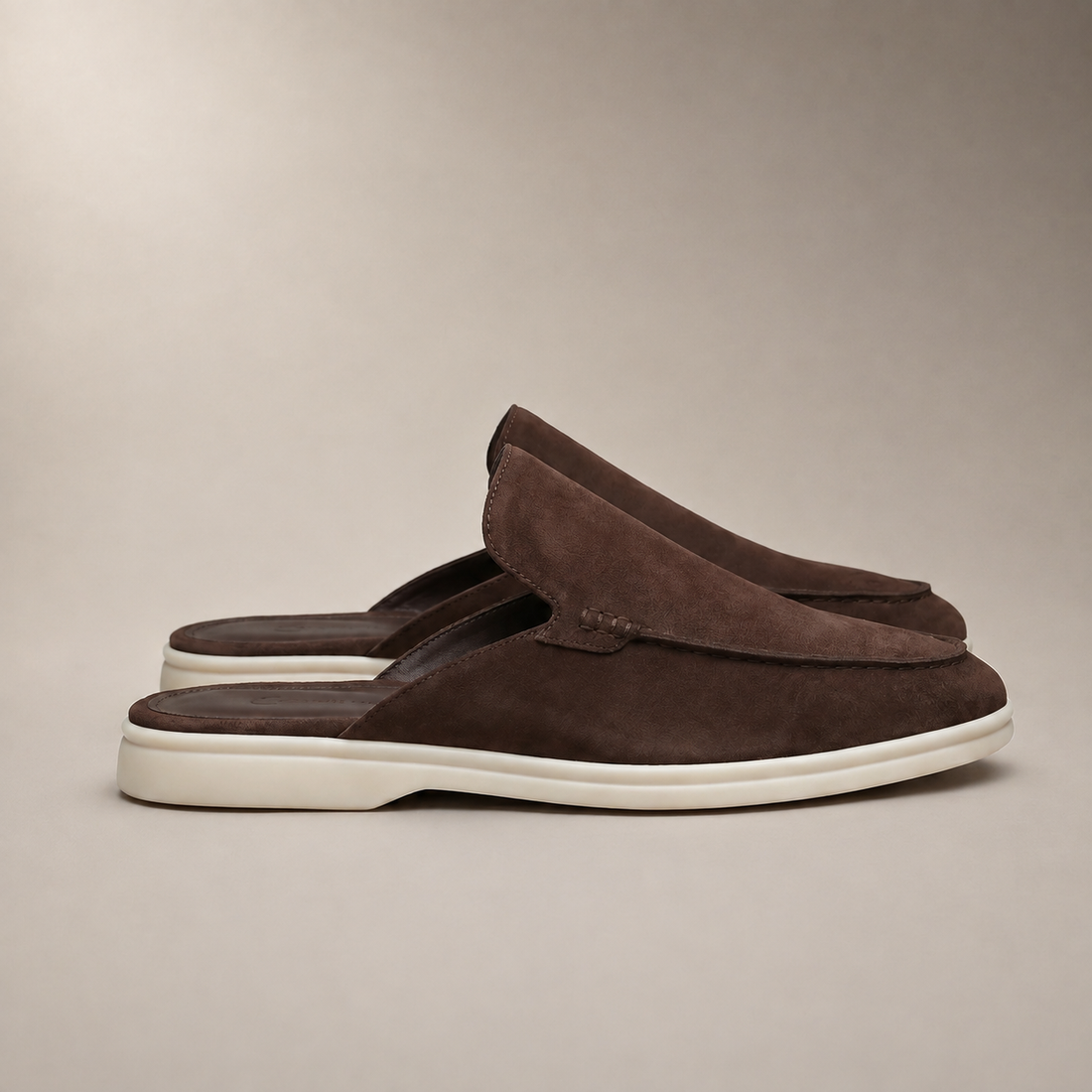 Men's Suede Backless Loafer Mules