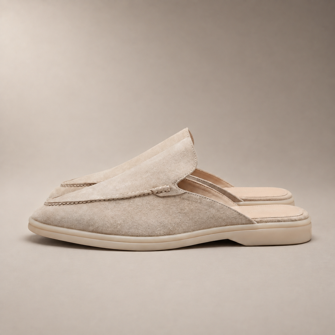 Men's Suede Backless Loafer Mules