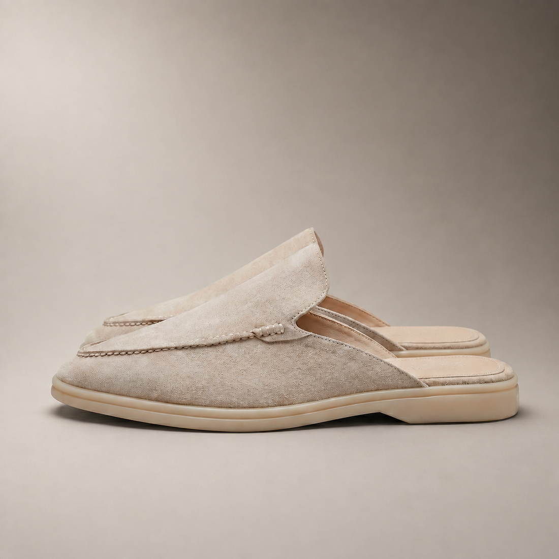 Men's Suede Backless Loafer Mules