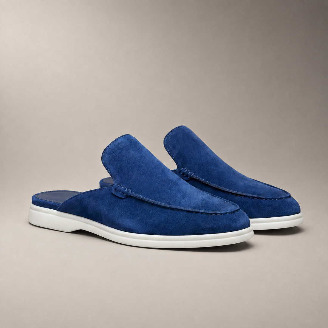 Men's Suede Backless Loafer Mules