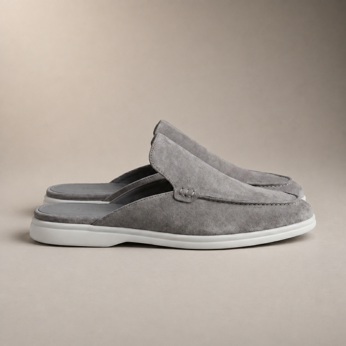 Men's Suede Backless Loafer Mules