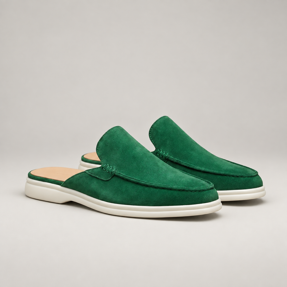 Men's Suede Backless Loafer Mules
