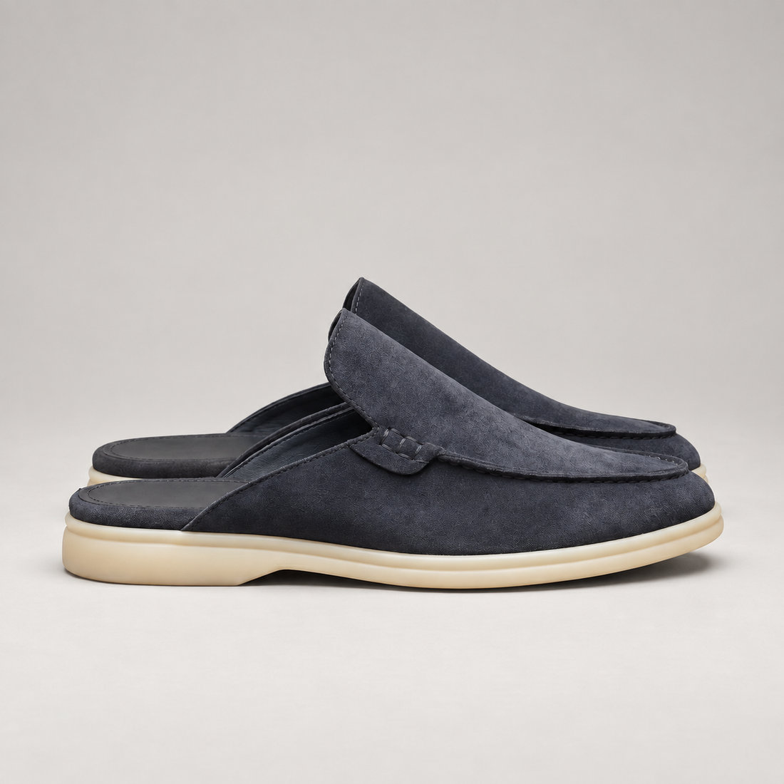 Men's Suede Backless Loafer Mules