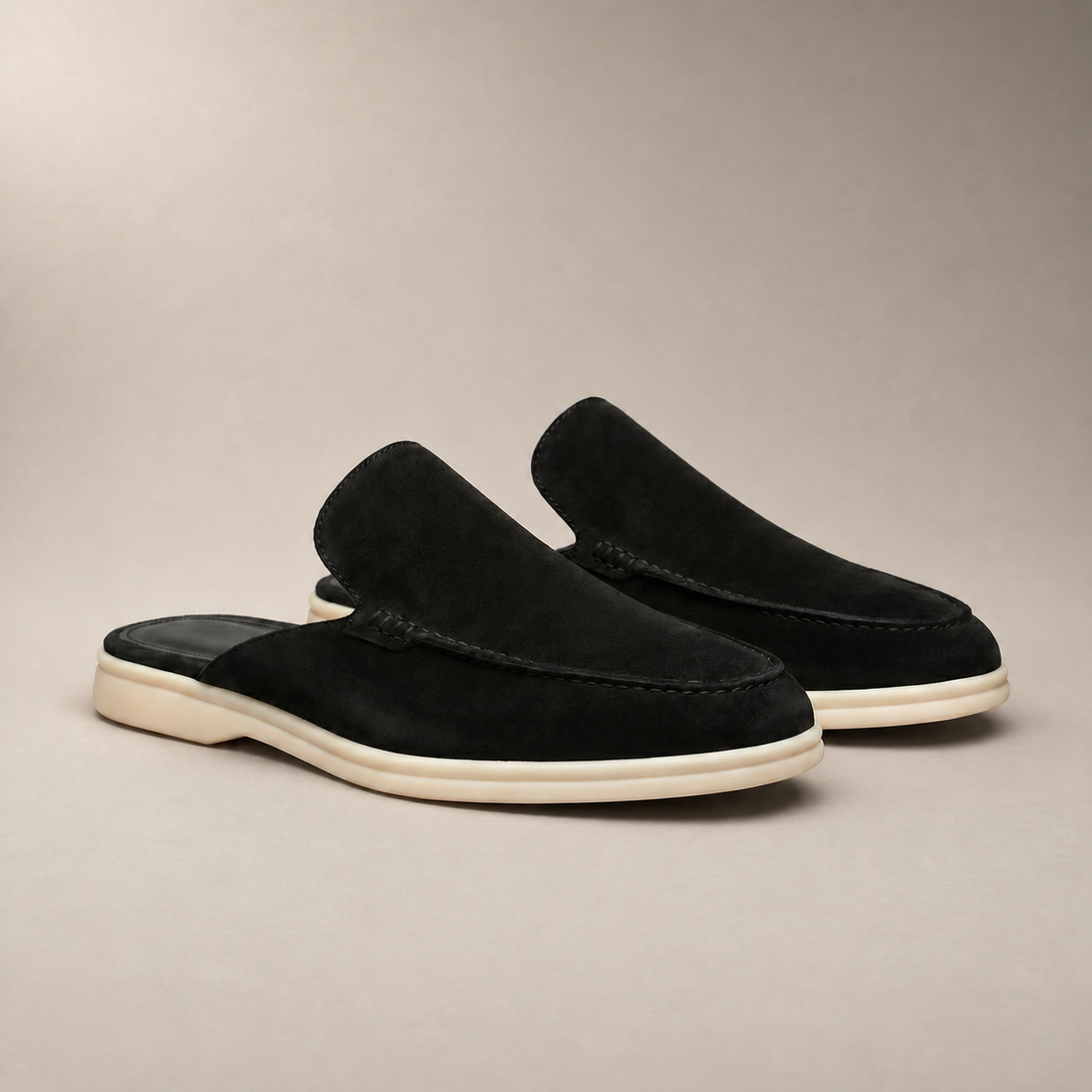 Men's Suede Backless Loafer Mules
