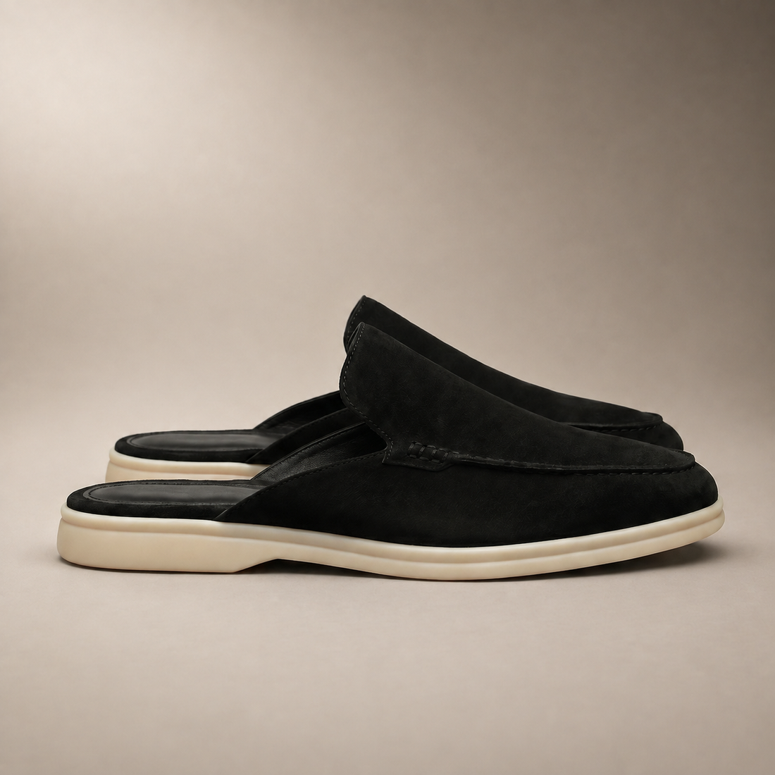 Men's Suede Backless Loafer Mules