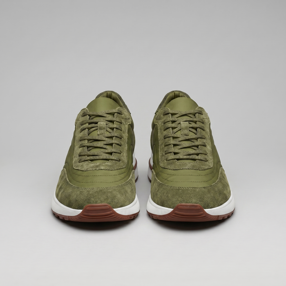 Men's Suede Panel Lace-Up Trainers BOGO