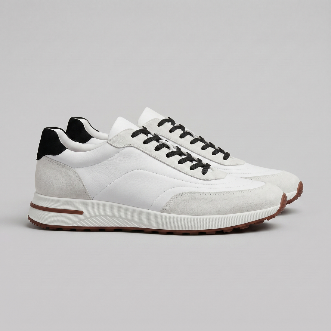 Men's Suede Panel Lace-Up Trainers BOGO