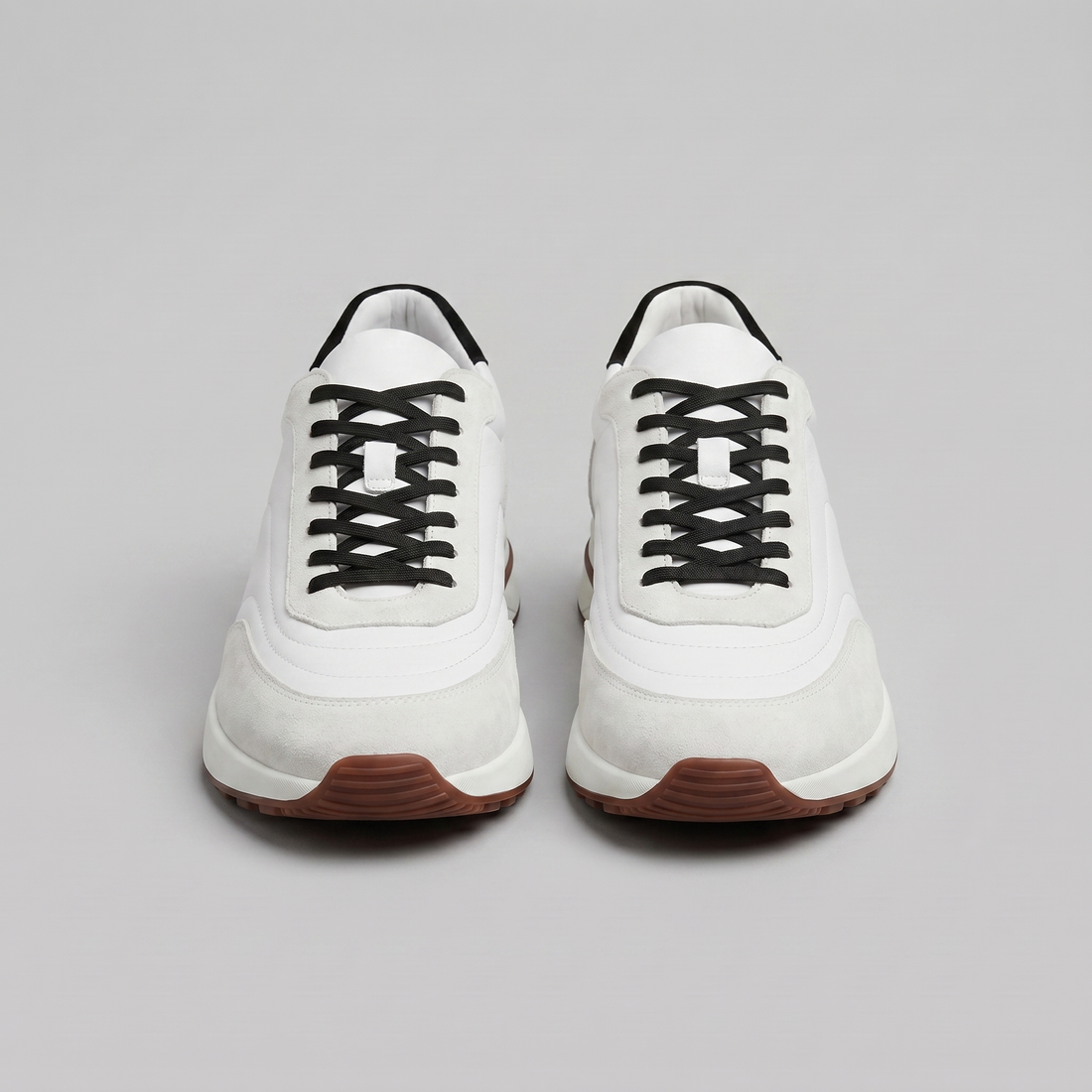 Men's Suede Panel Lace-Up Trainers