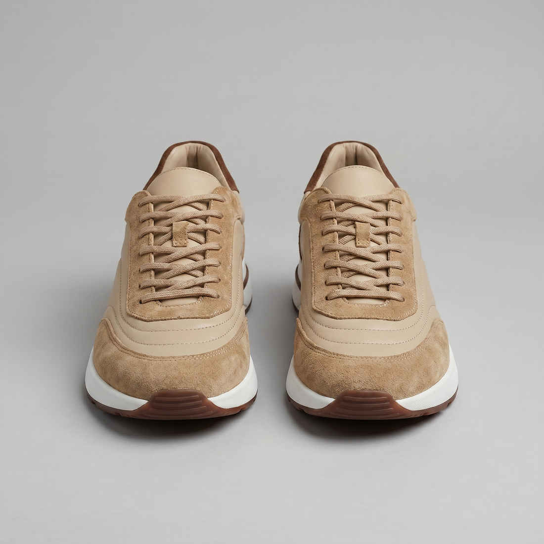 Men's Suede Panel Lace-Up Trainers BOGO
