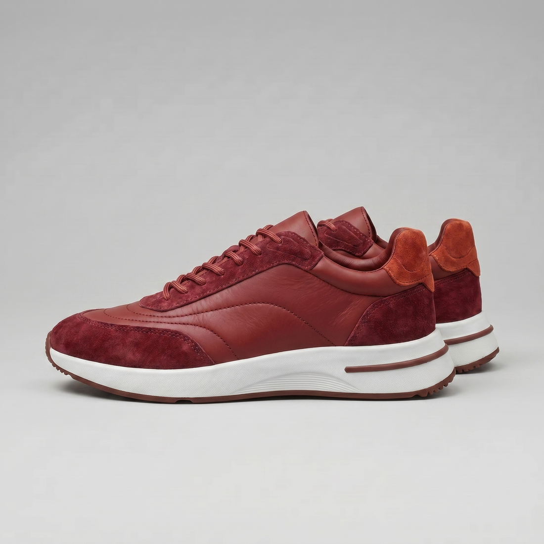 Men's Suede Panel Lace-Up Trainers BOGO