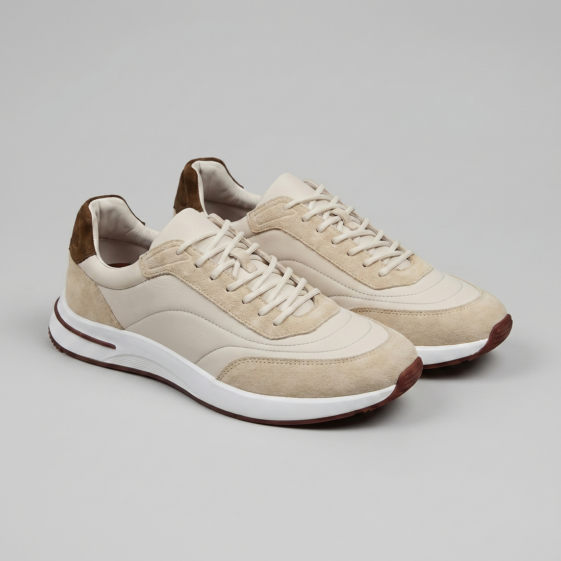 Men's Suede Panel Lace-Up Trainers BOGO