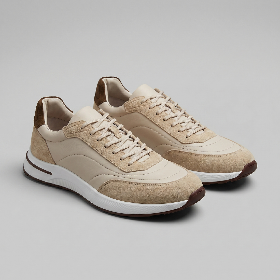 Men's Suede Panel Lace-Up Trainers BOGO