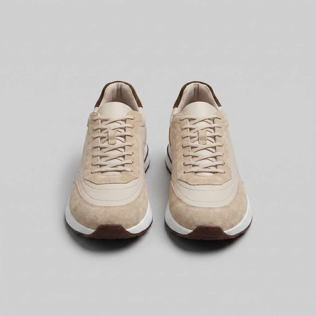 Men's Suede Panel Lace-Up Trainers BOGO