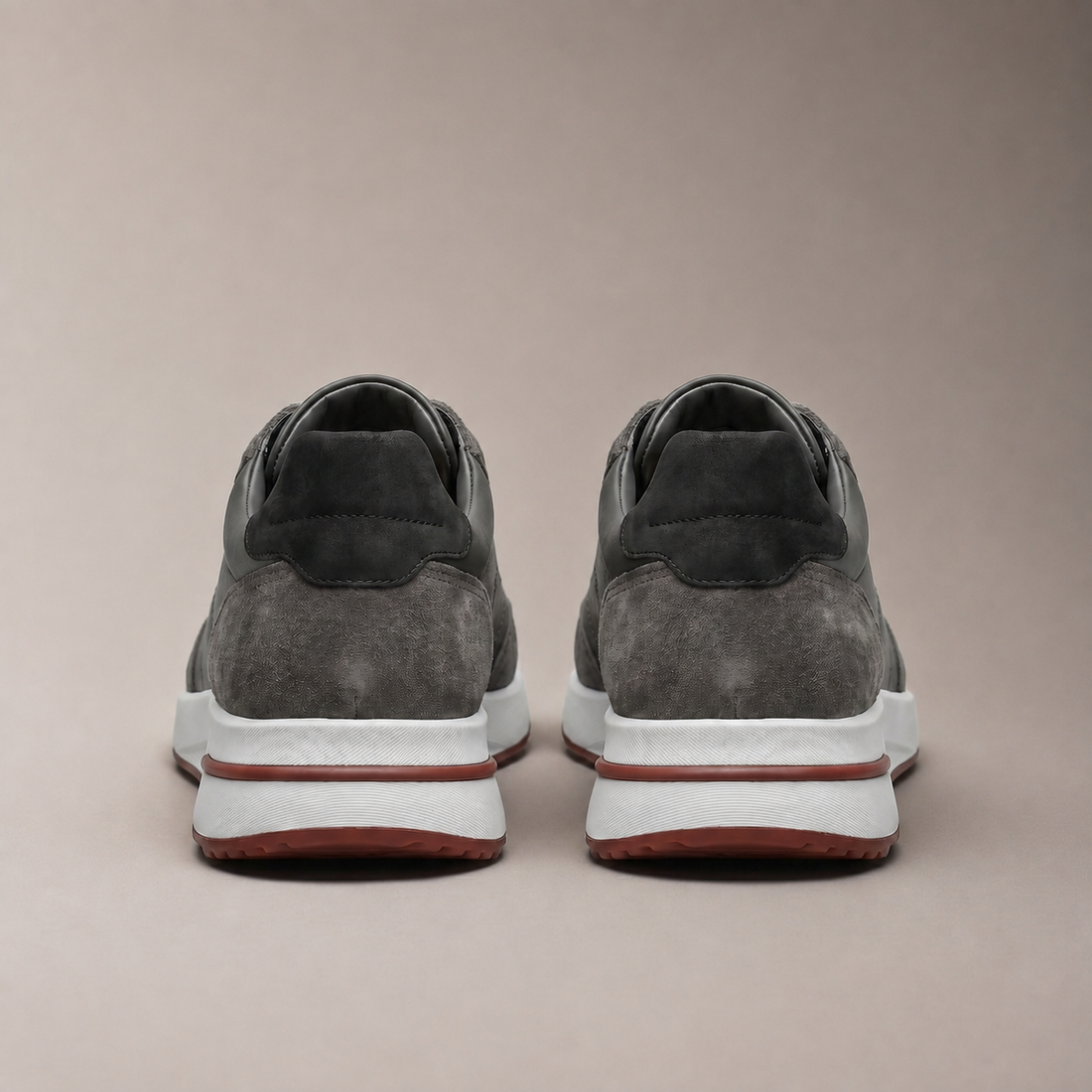 Men's Suede Panel Lace-Up Trainers