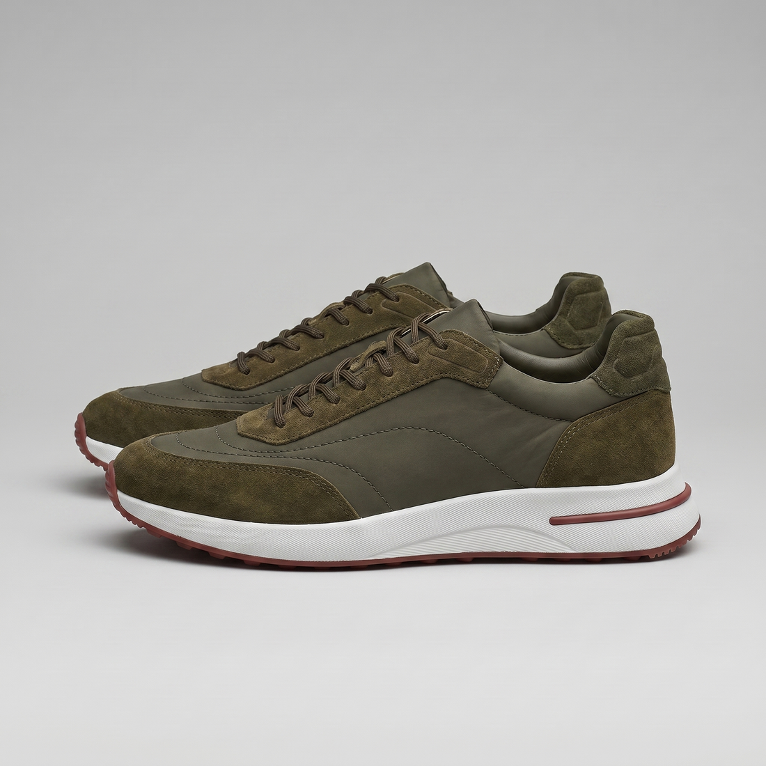 Men's Suede Panel Lace-Up Trainers BOGO