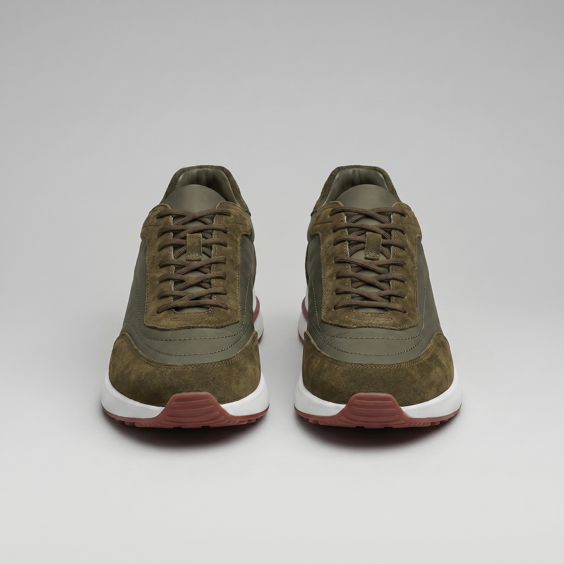 Men's Suede Panel Lace-Up Trainers BOGO