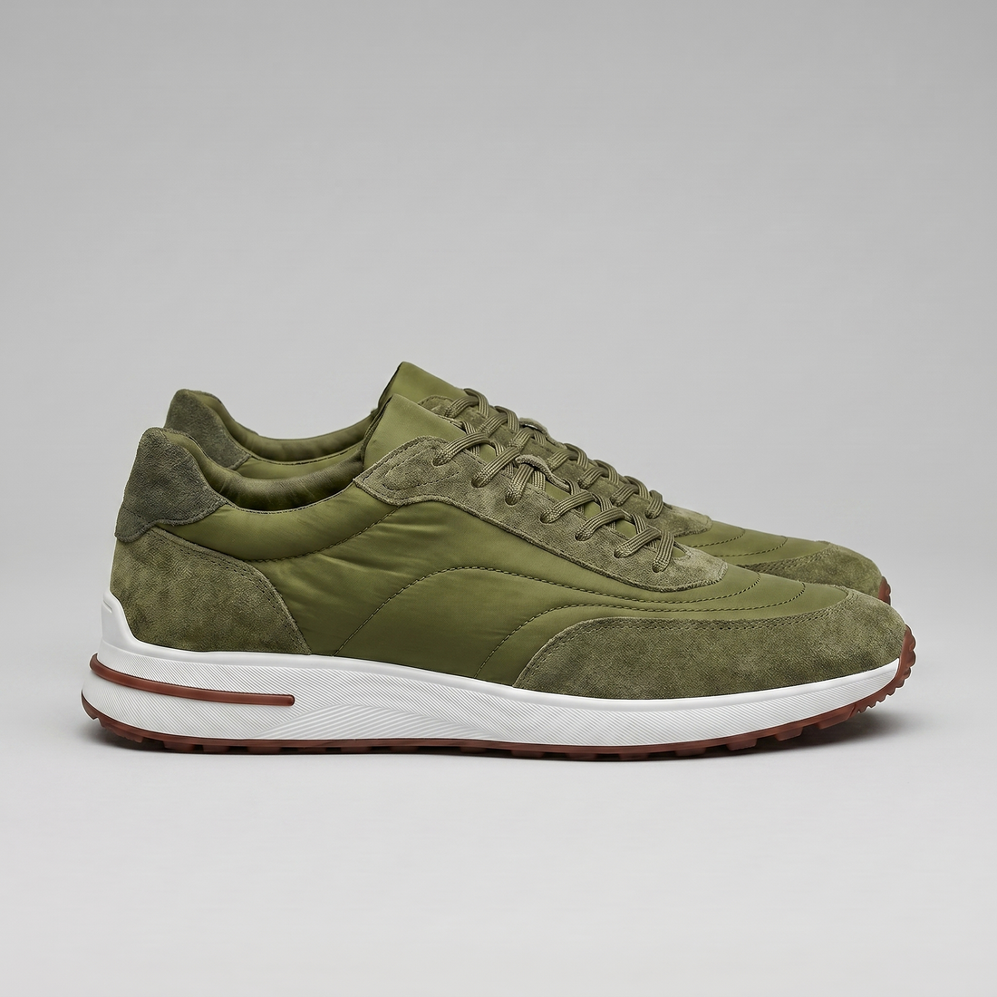Men's Suede Panel Lace-Up Trainers BOGO
