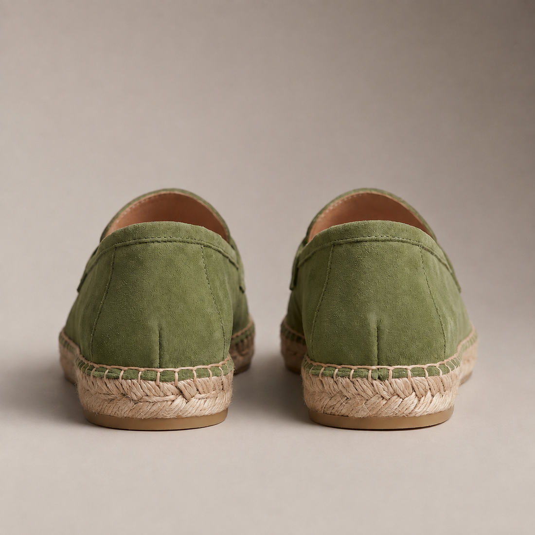 Men's Suede Penny Espadrille Loafers