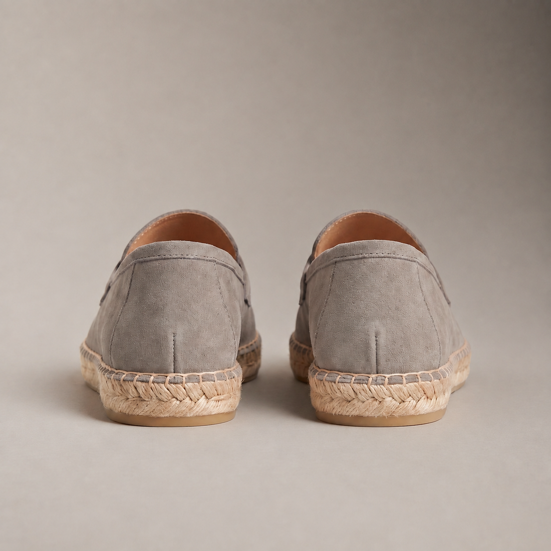 Men's Suede Penny Espadrille Loafers