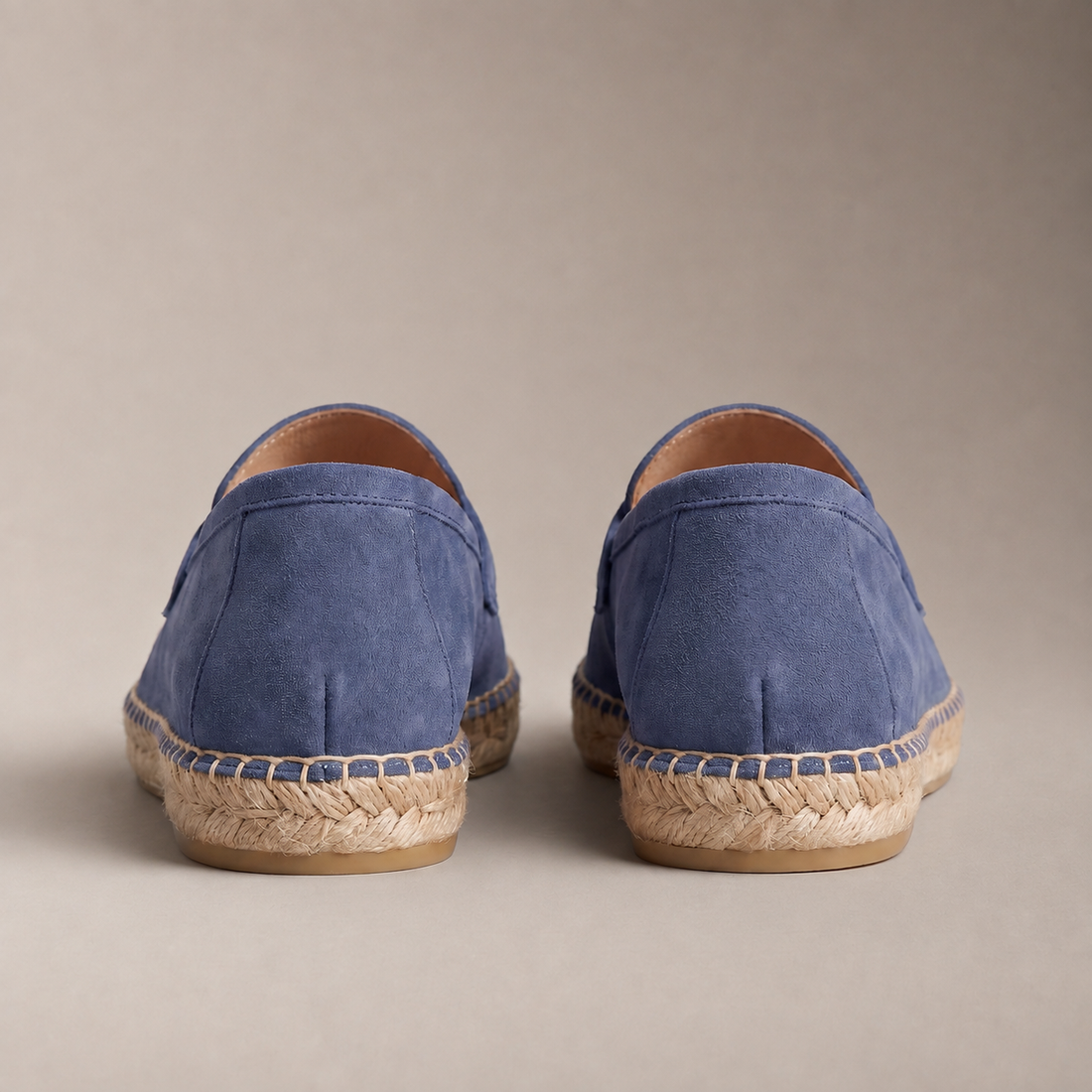 Men's Suede Penny Espadrille Loafers