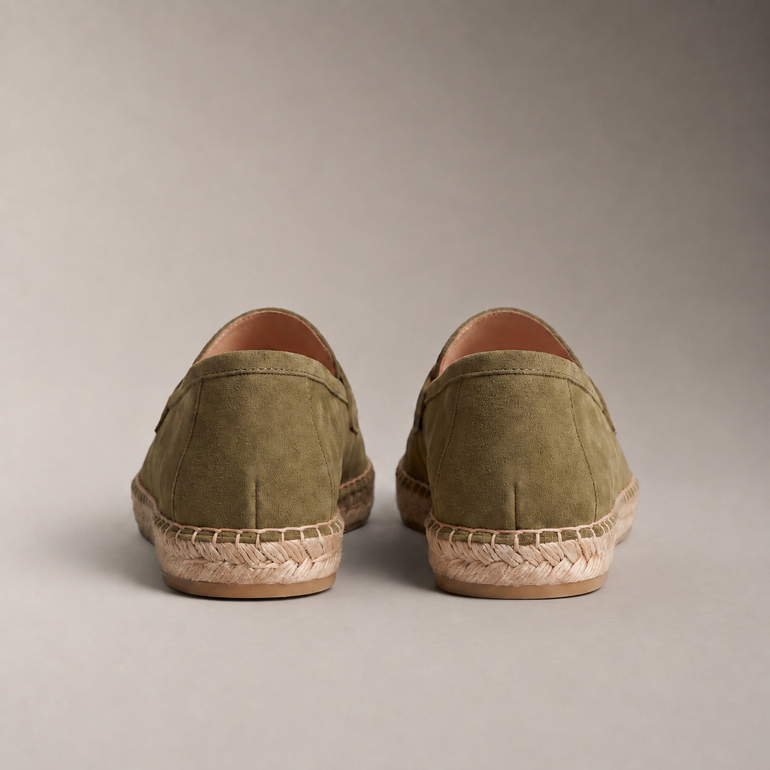 Men's Suede Penny Espadrille Loafers