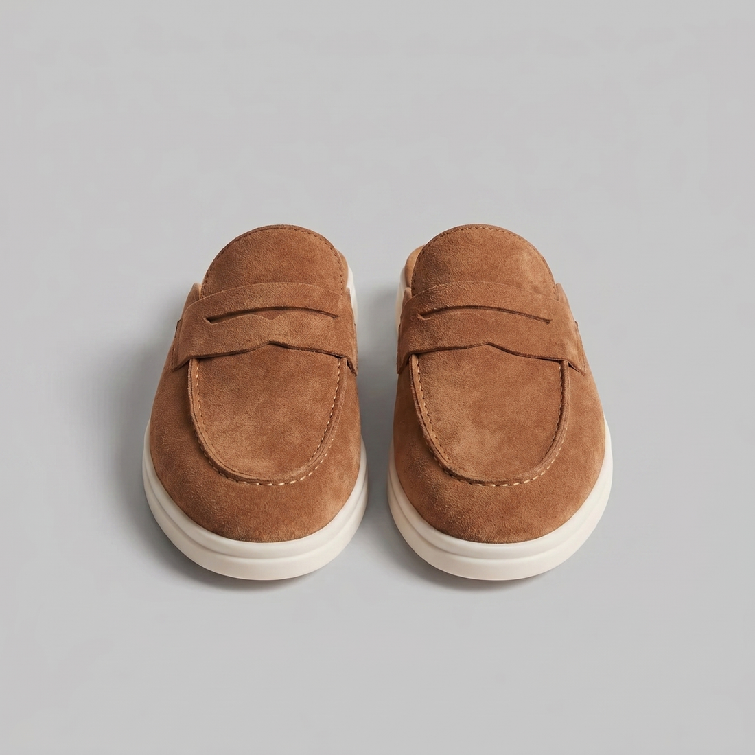 Men's Suede Penny Loafer Mules