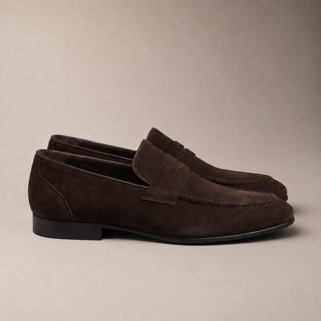 Men's Suede Penny Loafers