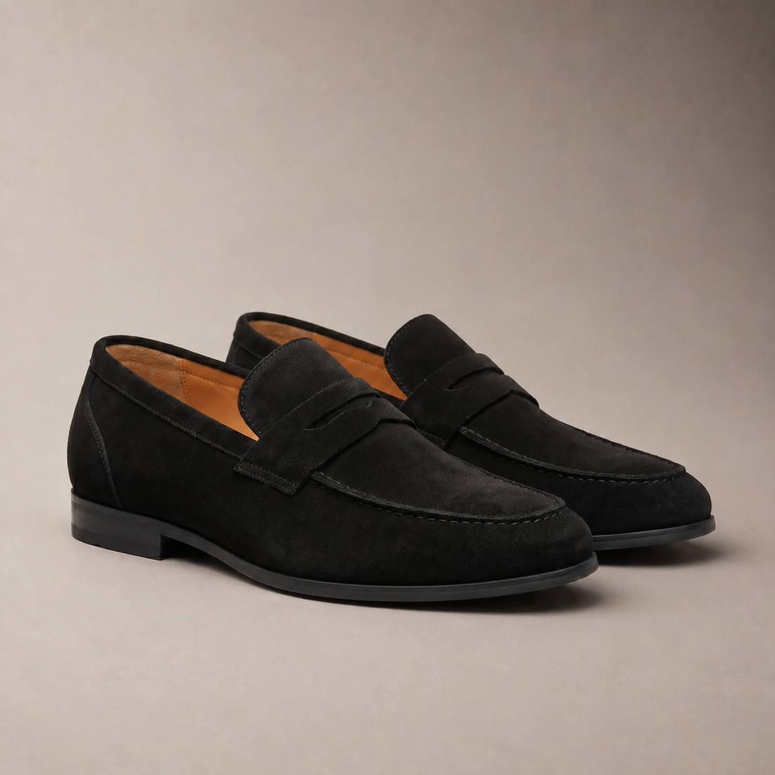 Men's Suede Penny Loafers