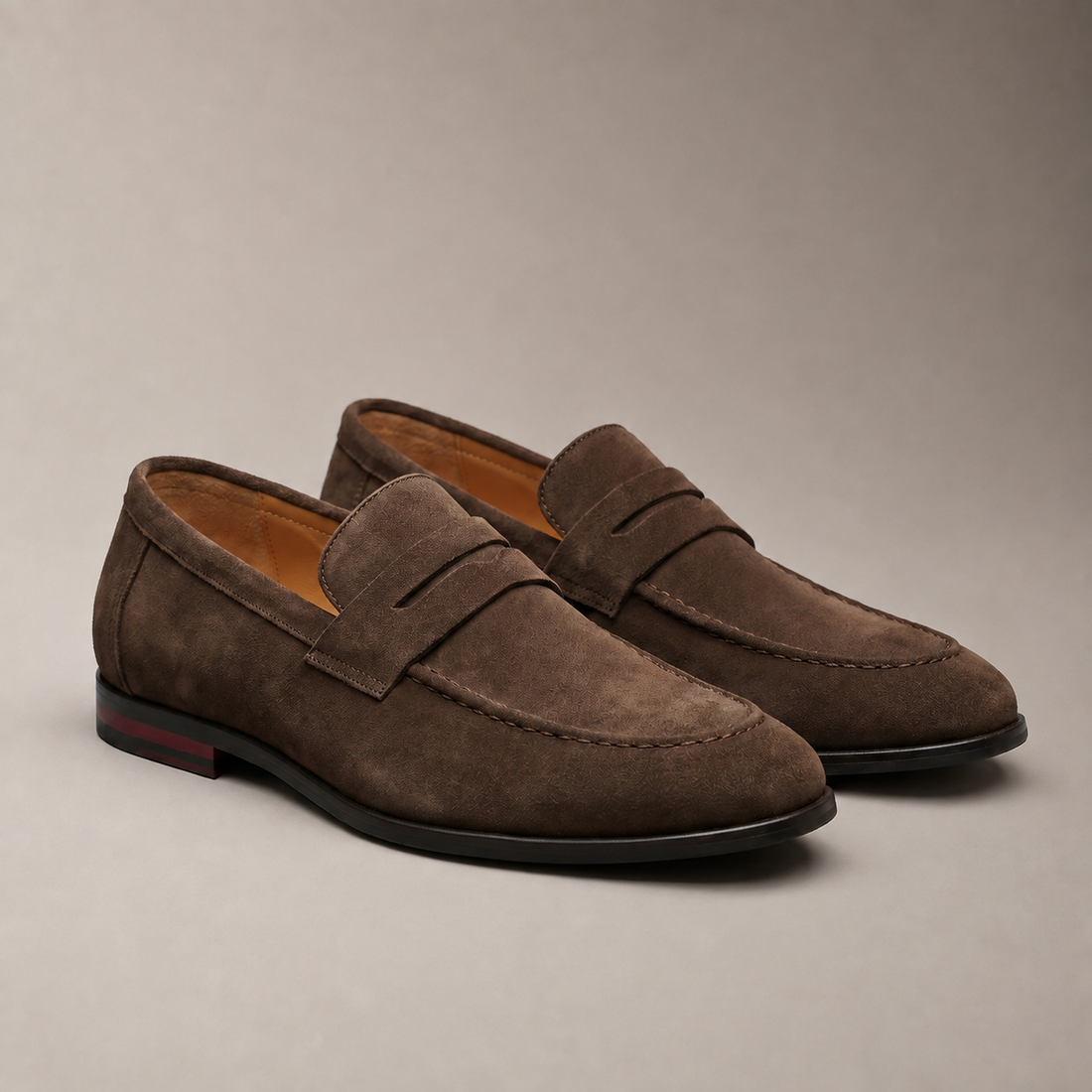 Men's Suede Penny Loafers