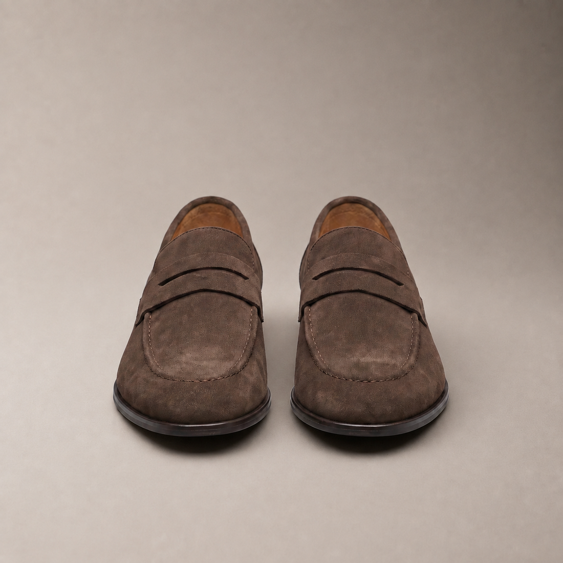 Men's Suede Penny Loafers