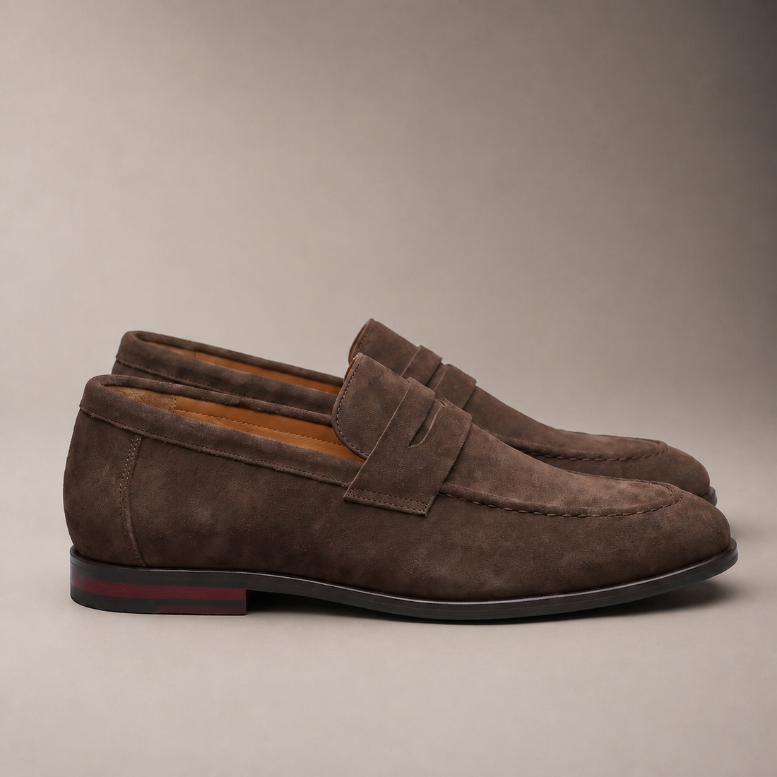 Men's Suede Penny Loafers