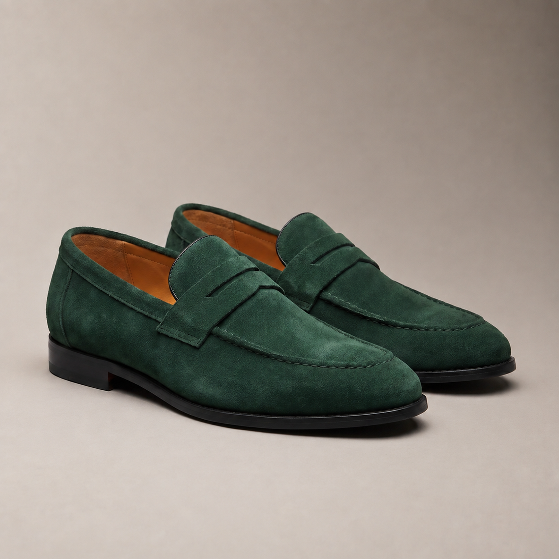 Men's Suede Penny Loafers