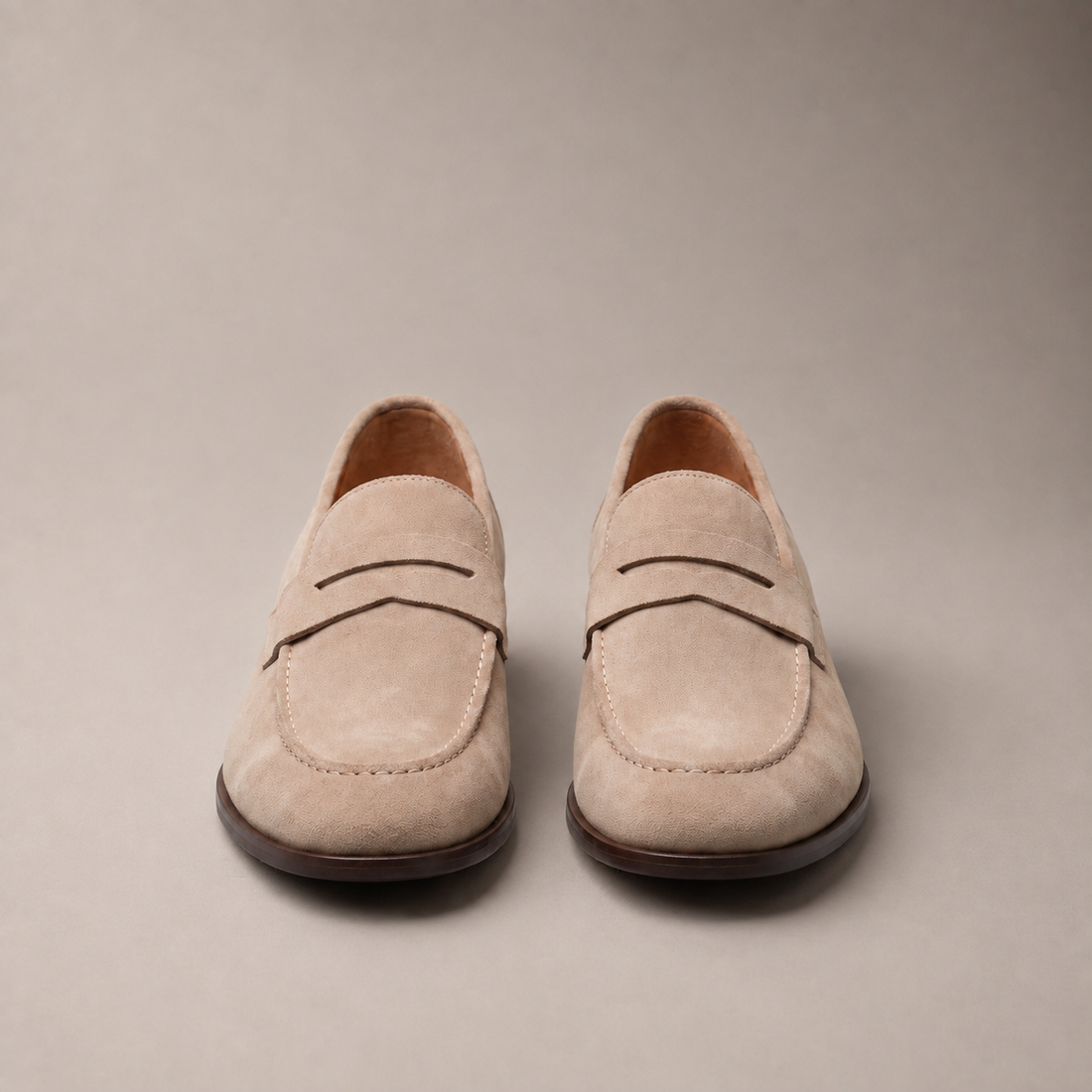 Men's Suede Penny Loafers