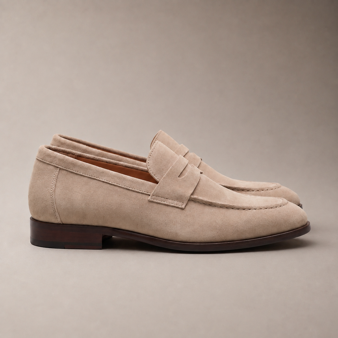 Men's Suede Penny Loafers
