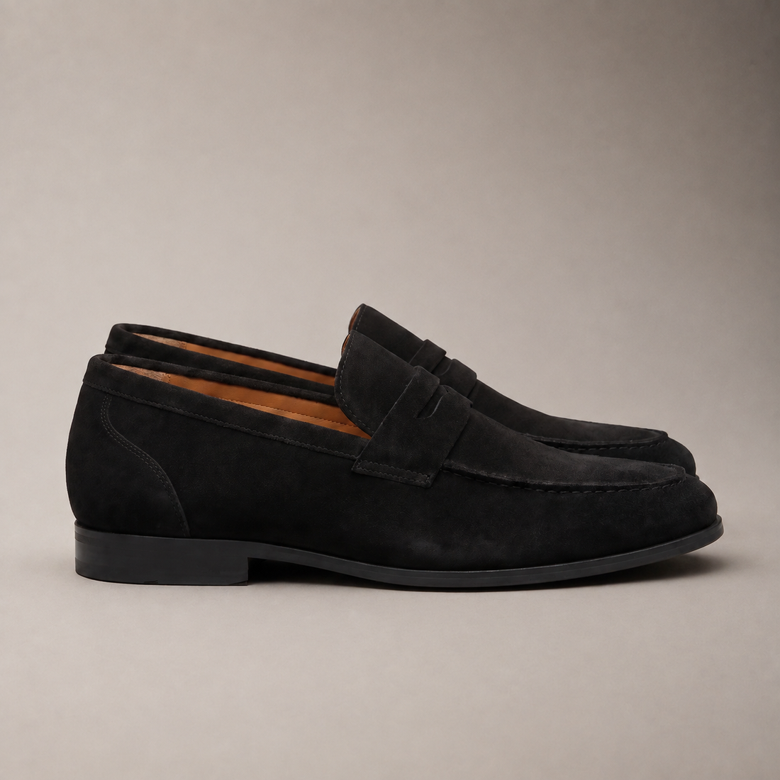 Men's Suede Penny Loafers