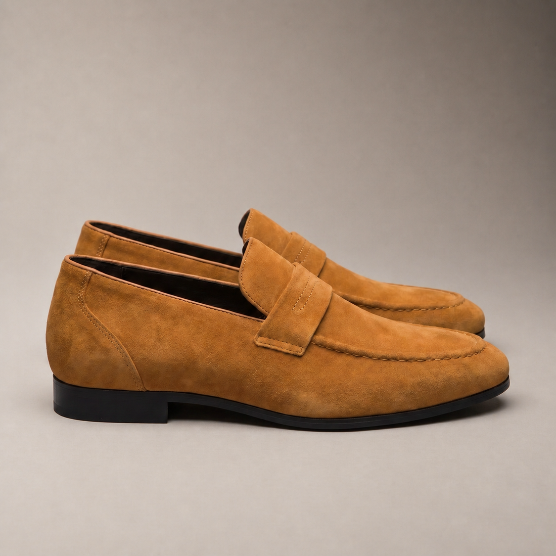 Men's Suede Penny Loafers