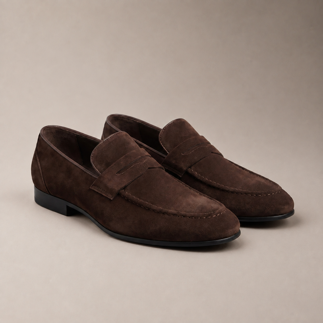 Men's Suede Penny Loafers