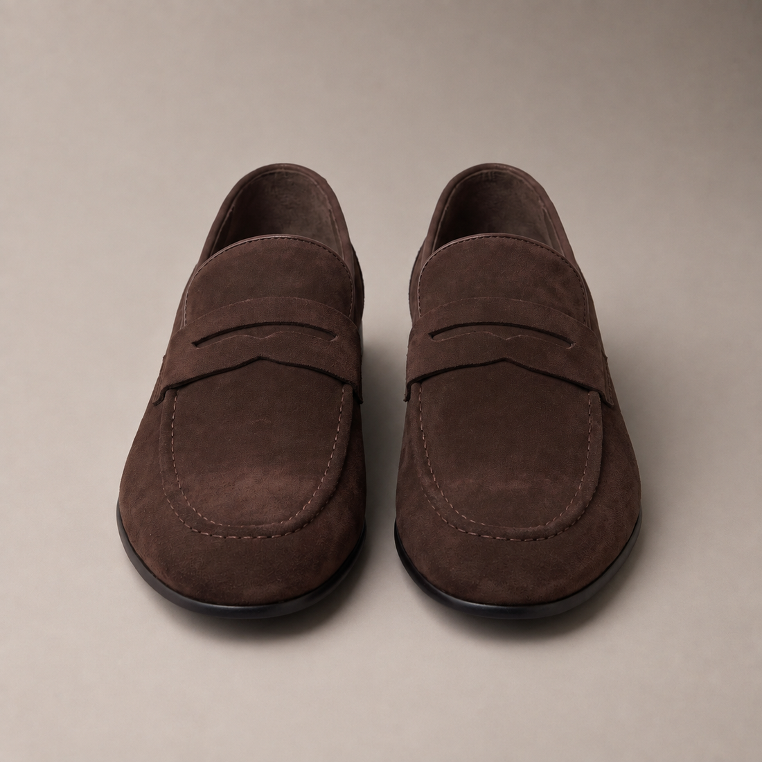 Men's Suede Penny Loafers