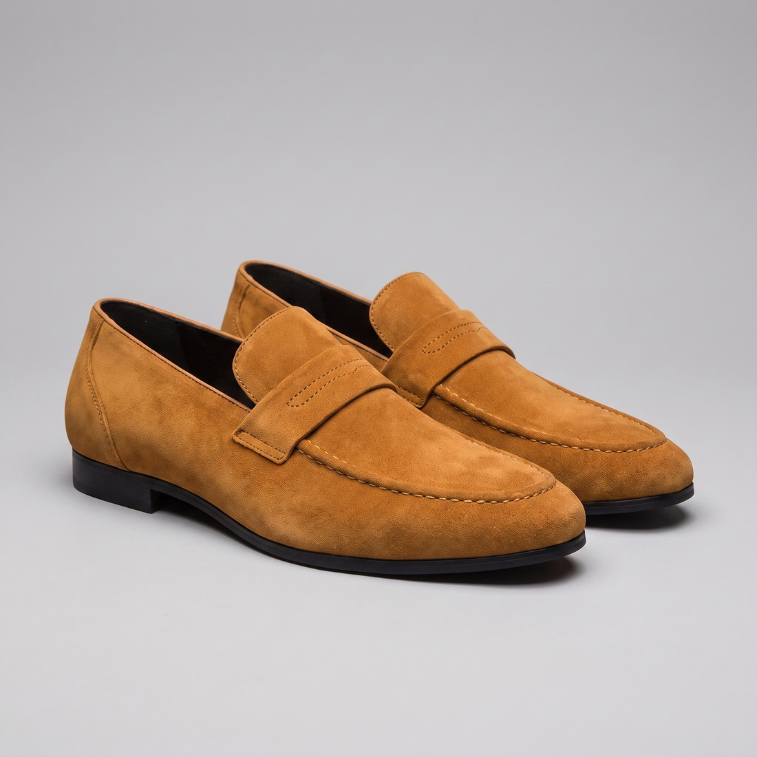 Men's Suede Penny Loafers