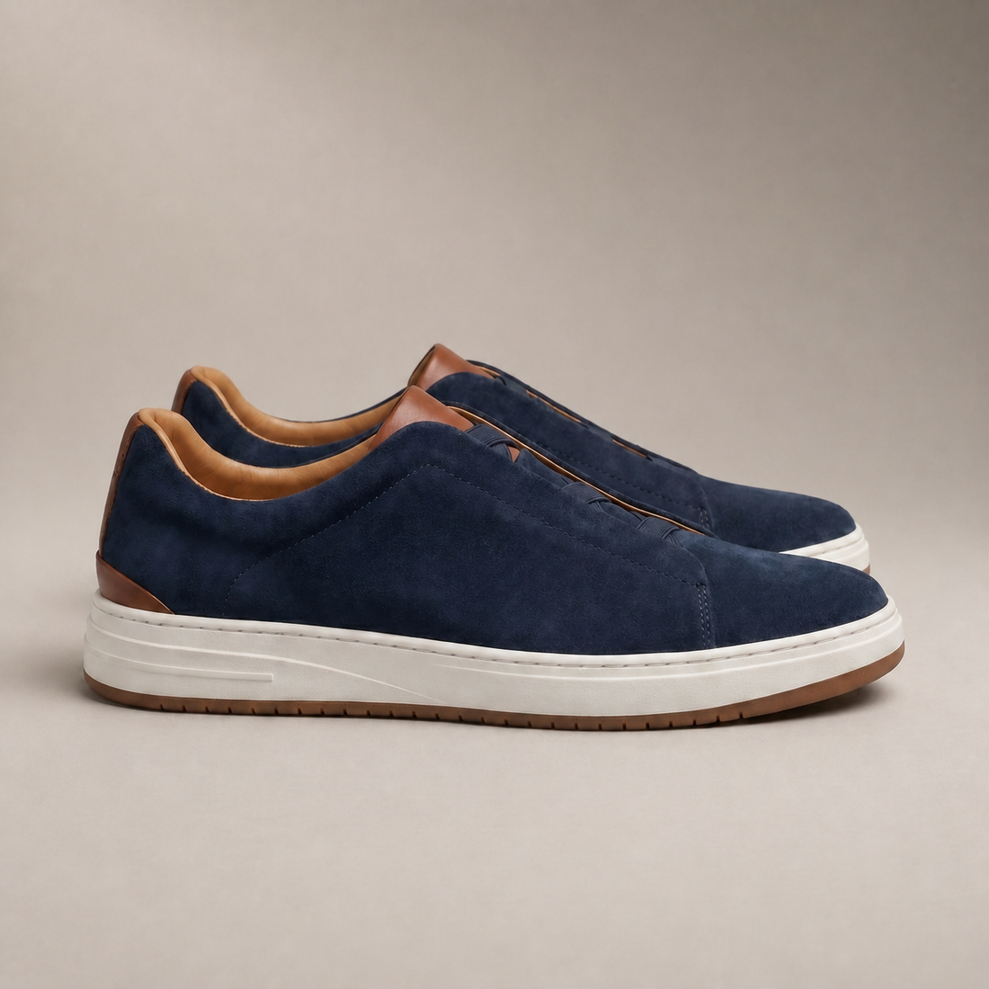 Men's Suede Slip-On Casual Sneakers