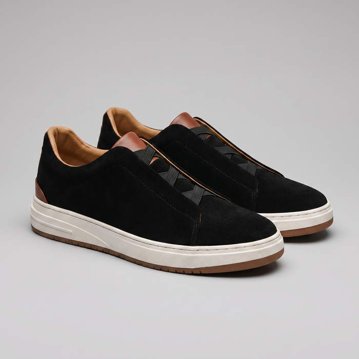 Men's Suede Slip-On Casual Sneakers