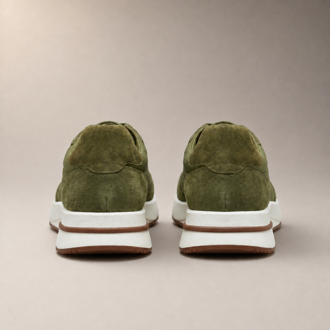Men's Suede and Nylon Panel Trainers