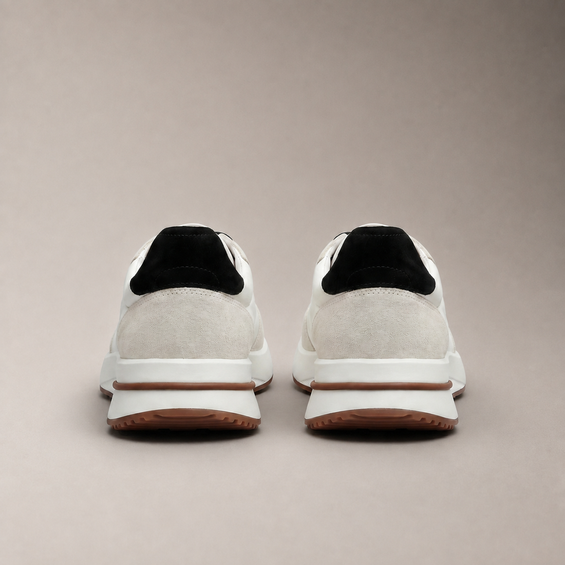 Men's Suede and Nylon Panel Trainers